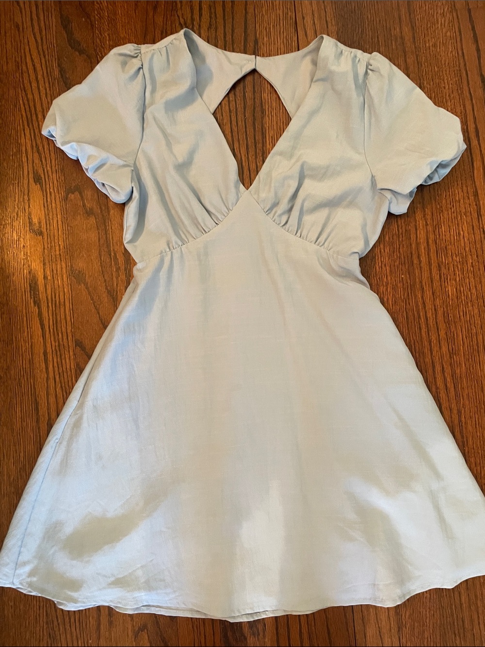 Vici Pale Blue Cutout Mini Dress